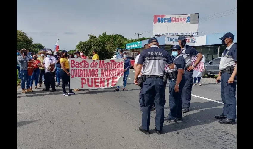 Foto ilustrativa de la protesta. 