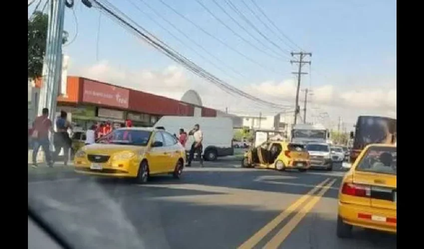 Accidente ocurrido en Juan Díaz. 