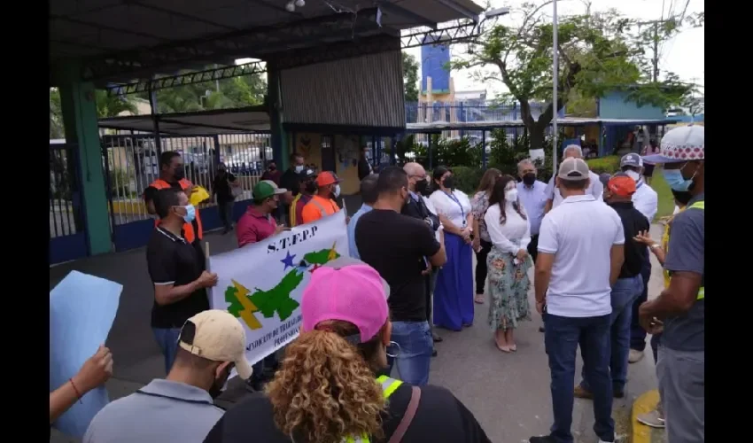 Foto ilustrativa de la protesta. 