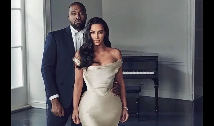 Kim Kardashian y Kanye West.