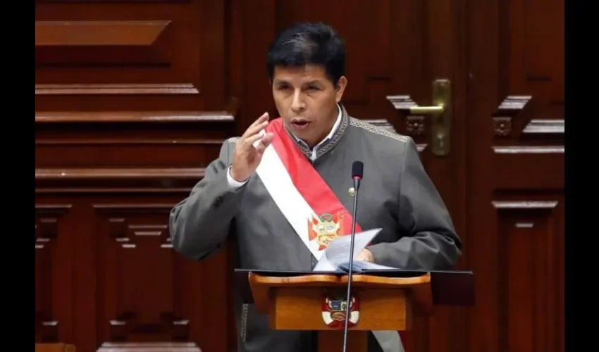 Presidente de Perú durante una participación parlamentaria. 