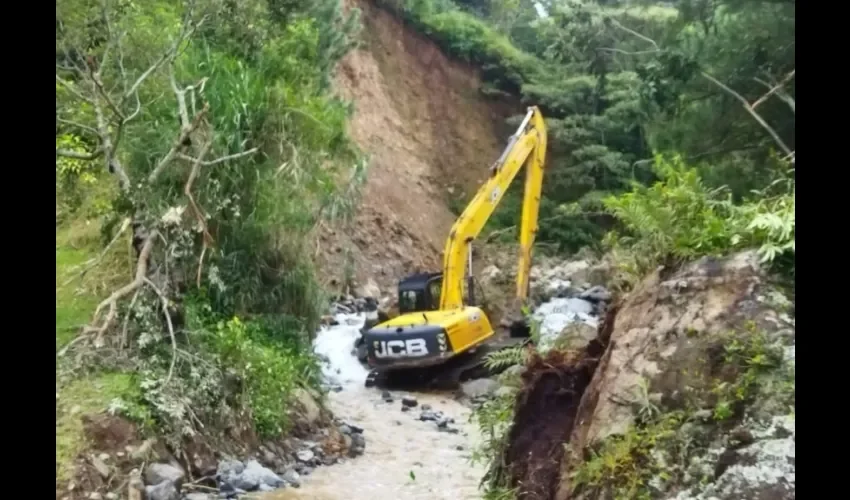 Vista de los trabajos en la zona. 