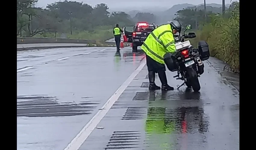 Vista del área del accidente. 