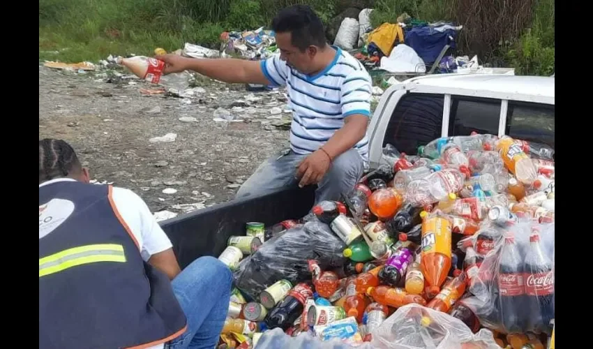 Vista de los productos decomisados. 