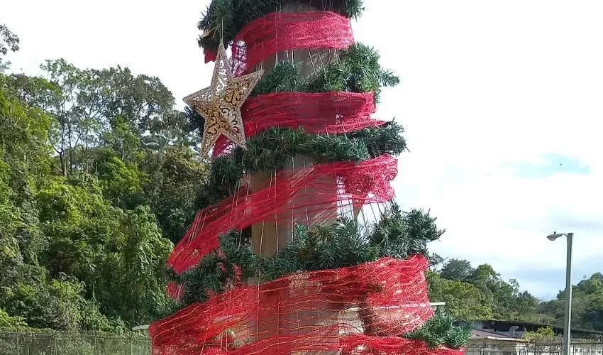 Vista del árbol de Navidad.