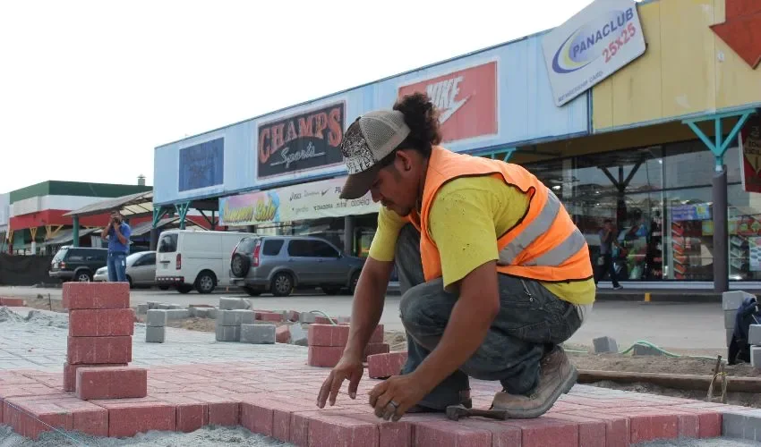 Vista de trabajos de la construcción. 