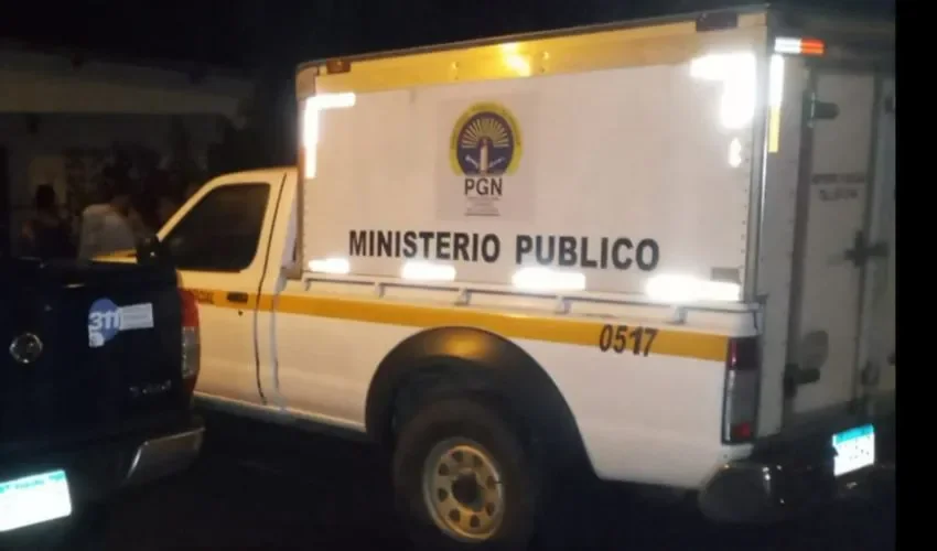 Vista del carro del Ministerio Público. 