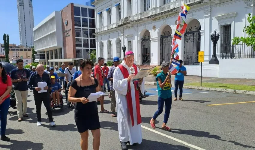 Vista de la procesión que se realizó. 