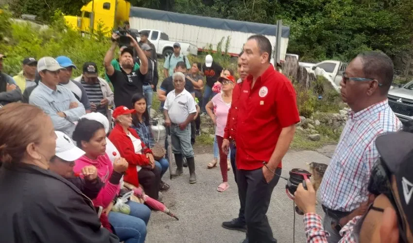 Vista de los manifestantes. 