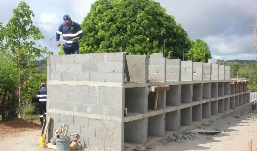 Los trabajadores están creando los espacios. 