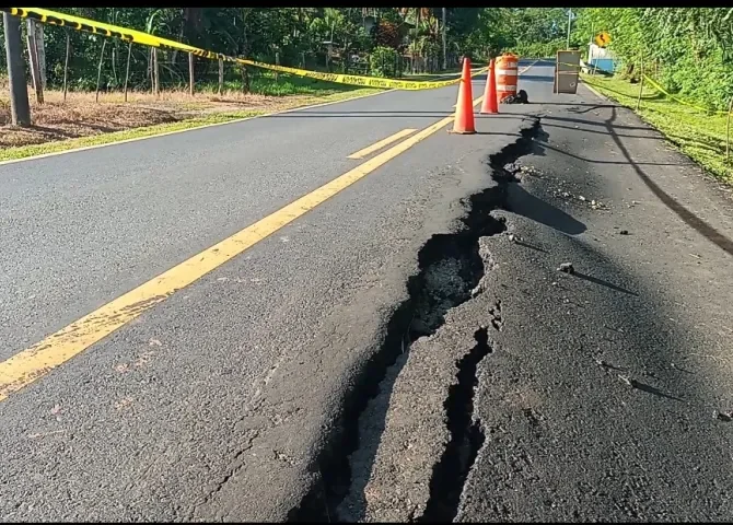  ¡Qué trastada! Calle recién construida en Veraguas presenta hundimiento, rajaduras y otras imperfecciones 