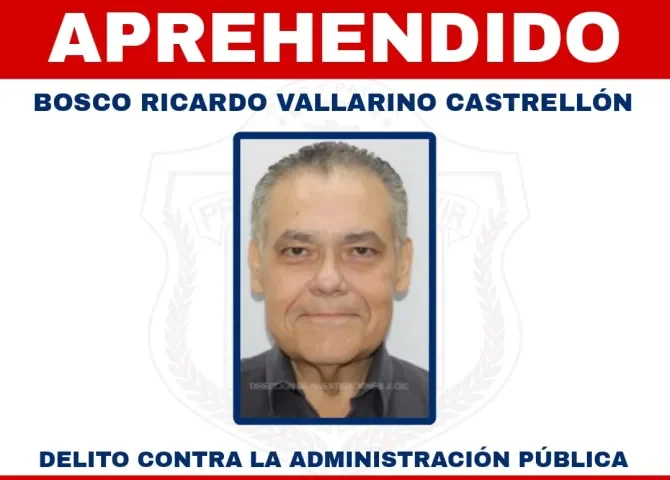  El exalcalde Bosco Ricardo Vallarino se entrega a las autoridades 